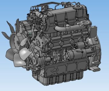 3D модель Двигатель Kubota 3D Модель