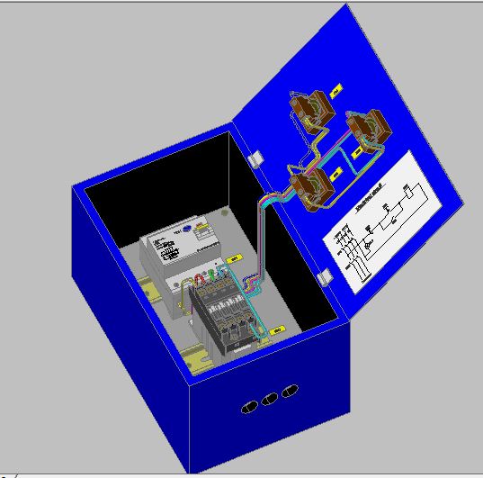 3D модель Щит магнитного пускателя 3D