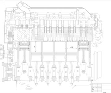 Чертеж Курсовой проект ДВС