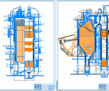 Чертеж Перевод котлоагрегата Е-75-40 на новый вид топлива