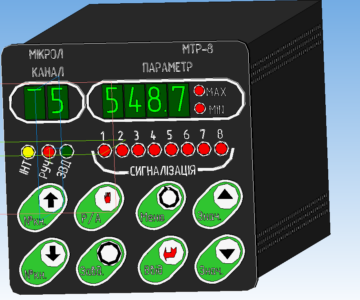 3D модель Микропроцессорный терморегулятор МТР-8