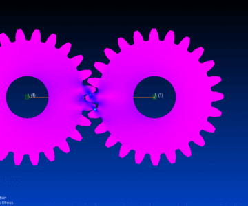 3D модель Анализ напряженно-деформированного состояния зубчатой передачи