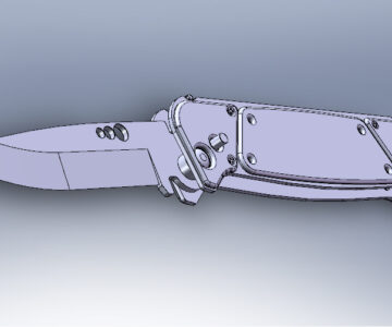 3D модель 3D сборка складного ножа