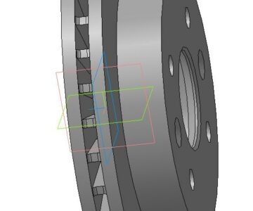 3D модель Передний тормозной диск Kia Spectra (без ABS)