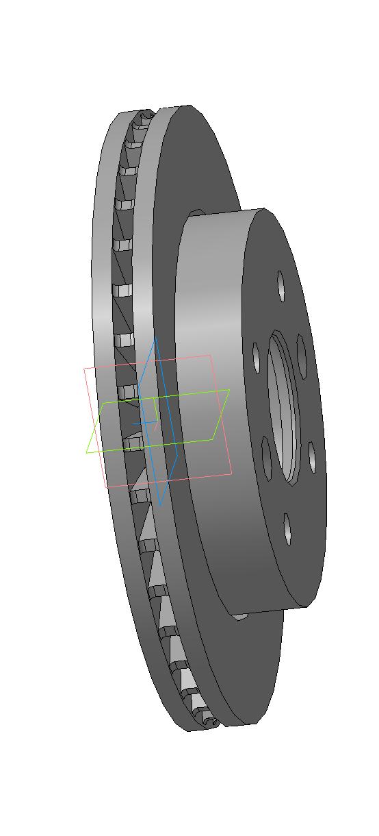 3D модель Передний тормозной диск Kia Spectra (без ABS)