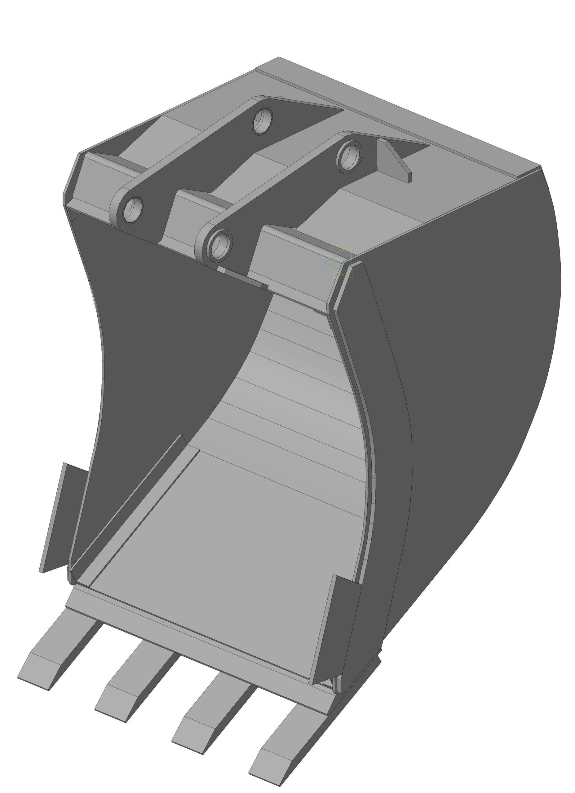3D модель Ковш Эксковатора-погрузчика