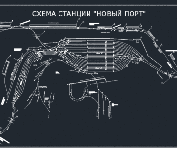 Чертеж Работа припортовой станции Новый порт в условиях АСУ