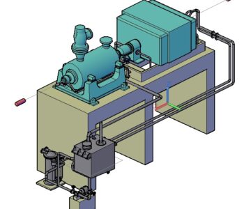 3D модель Модель питательного насоса ПЭ 500-180-2 для ТЭЦ