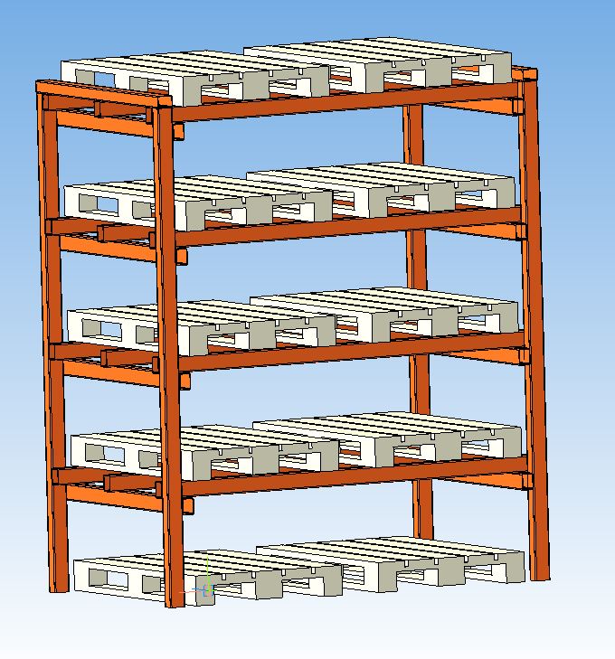 3D модель Стелаж для европаллет