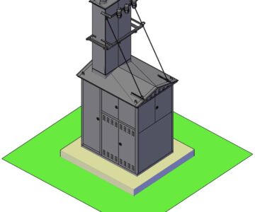 3D модель Чертеж КТП 25 - 250 кВа малогабаритная_(3d model)