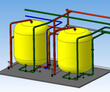 3D модель Схема обвязки мехфильтра