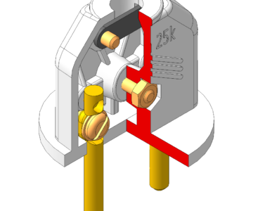 3D модель Вилка электрическая (3D сборка)