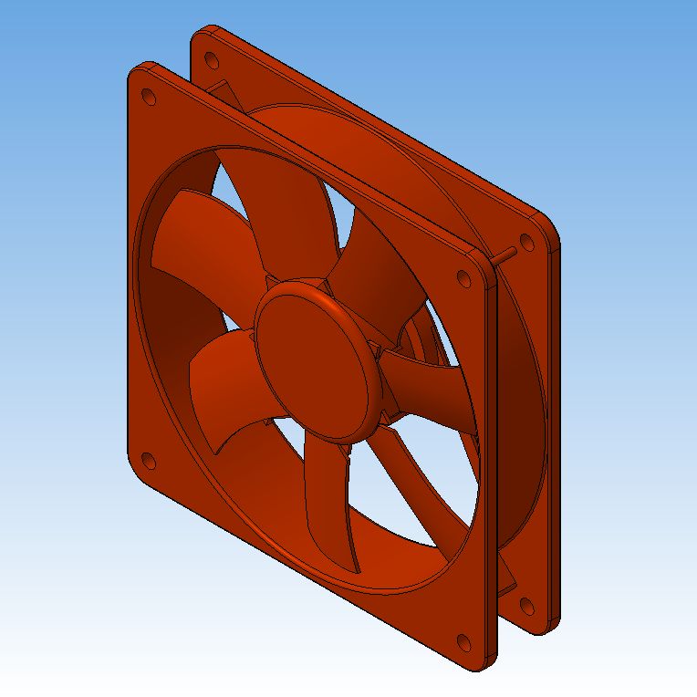 3D модель Вентилятор 120мм