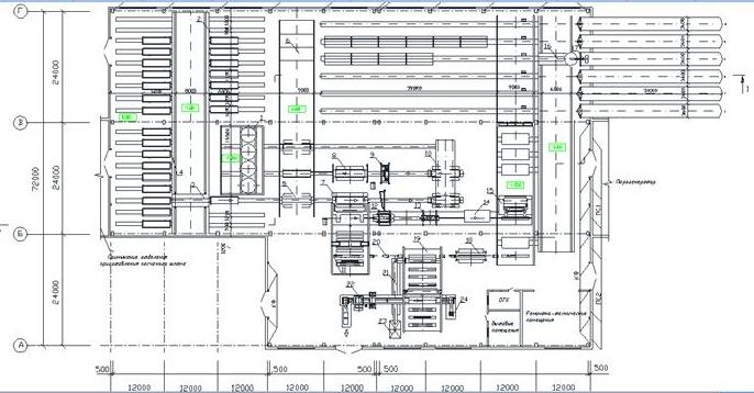 Чертеж Технология производства блоков стеновых из ячеистого бетона D-500