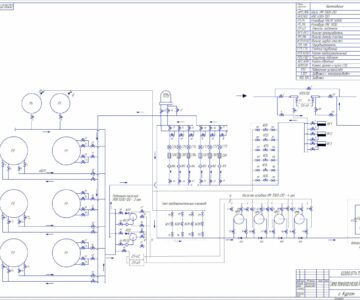 Чертеж Схема технологическая нефтеперекачивающей станции (НПС) г. Курган