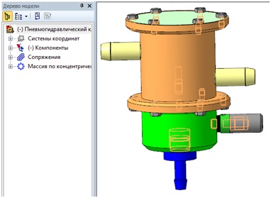 3D модель Пневмогидравлический клапан