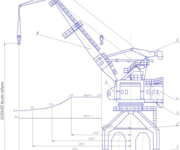 Чертеж Монтаж портального крана КПП16/32
