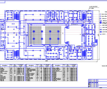 Чертеж Разработка проекта электрического освещения дома культуры