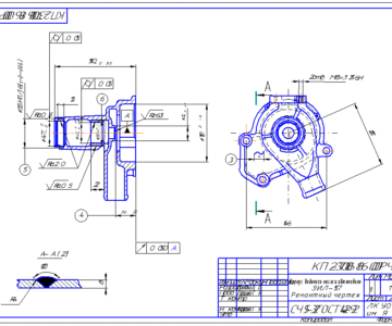 Чертеж Ремонт корпуса водяного насоса ЗиЛ-157