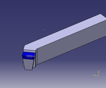 3D модель Резц токарный проходной отогнутый с пластинами из быстрорежущей стали по ГОСТ 18868-73