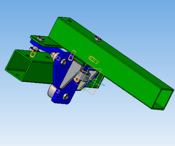 3D модель Сборка направляющая ось X-Y станка ЧПУ