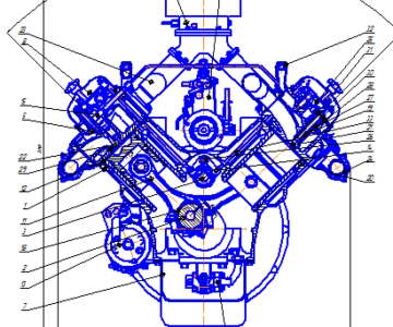 Чертеж Расчет двигателя