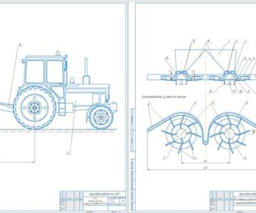 Чертеж Механизация внесения минеральных удобрений