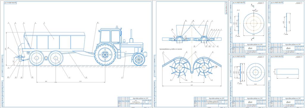 Чертеж Механизация внесения минеральных удобрений