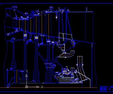 Чертеж Расчет турбины газотурбинного двигателя ГТД 110