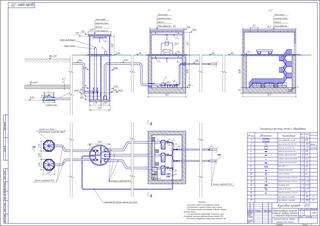 Чертеж Проектирование насосной станции первого подъема из открытого водоисточника