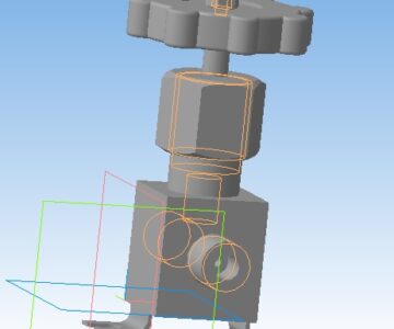 3D модель Вентиль запорный с натурного образца