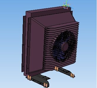 3D модель Маслоохладитель вентилятор