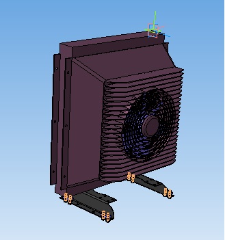 3D модель Маслоохладитель вентилятор