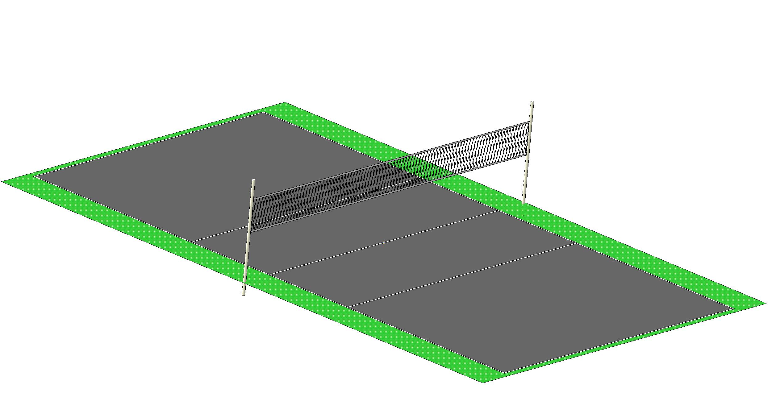 3D модель волейбольная площадка