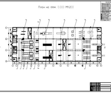 Чертеж Завод по производству железобетонных изделий (план завода, разрез, ген план, технологическая схема производства)