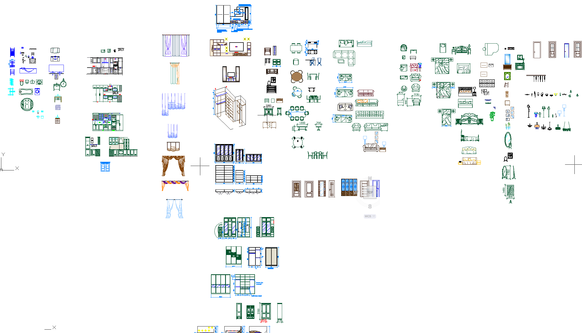 Чертеж Блоки мебели dwg