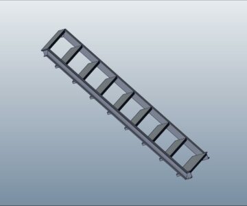 3D модель Лестница металлическая из уголков и листового металла