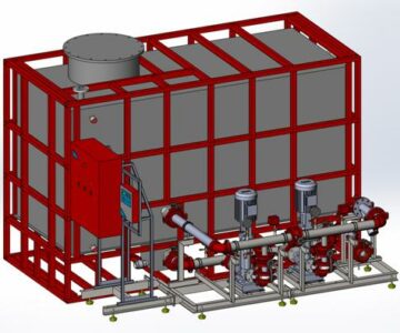 3D модель Установка Спрут-НС дозирования пенообразователя с баком