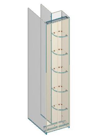 3D модель Встроенный шкаф с фурнитурой