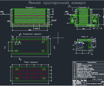 Чертеж Расчет параметров ямной пропарочной камеры