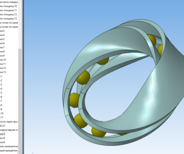 3D модель Подшипник на основе ленты Мебиуса из 2 колец