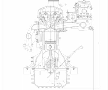 Чертеж Расчет ДВС автомобиля москвич.