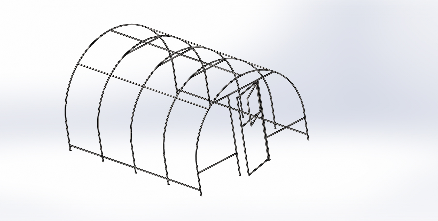 3D модель Каркас теплицы 3х4