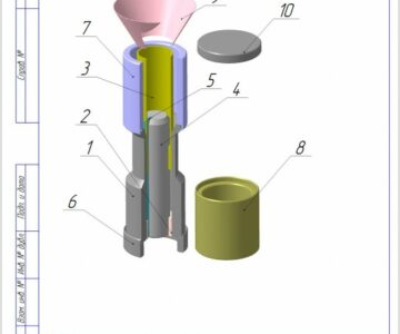 3D модель Чертёж прессформы для заготовки втулки со шпоночным пазом