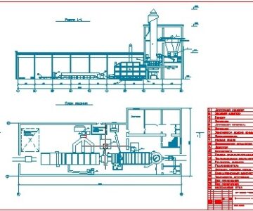 Чертеж Производство плит из минеральной ваты.