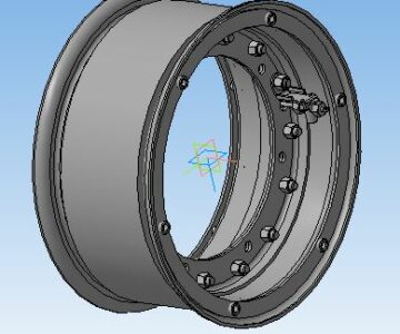 3D модель обод безкамерного колеса 20 дюймов