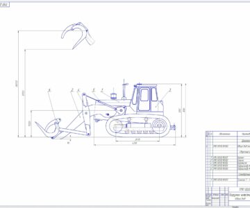 Чертеж Курсовой проект на тему: "Погрузчики одноковшовые строительные"