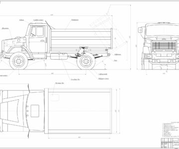 Чертеж Общий вид ЗИЛ-454510
