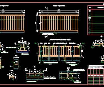 Чертеж Перильное ограждение путепровода