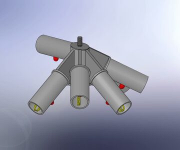 3D модель Коньковая крестовина для тентовых павильонов